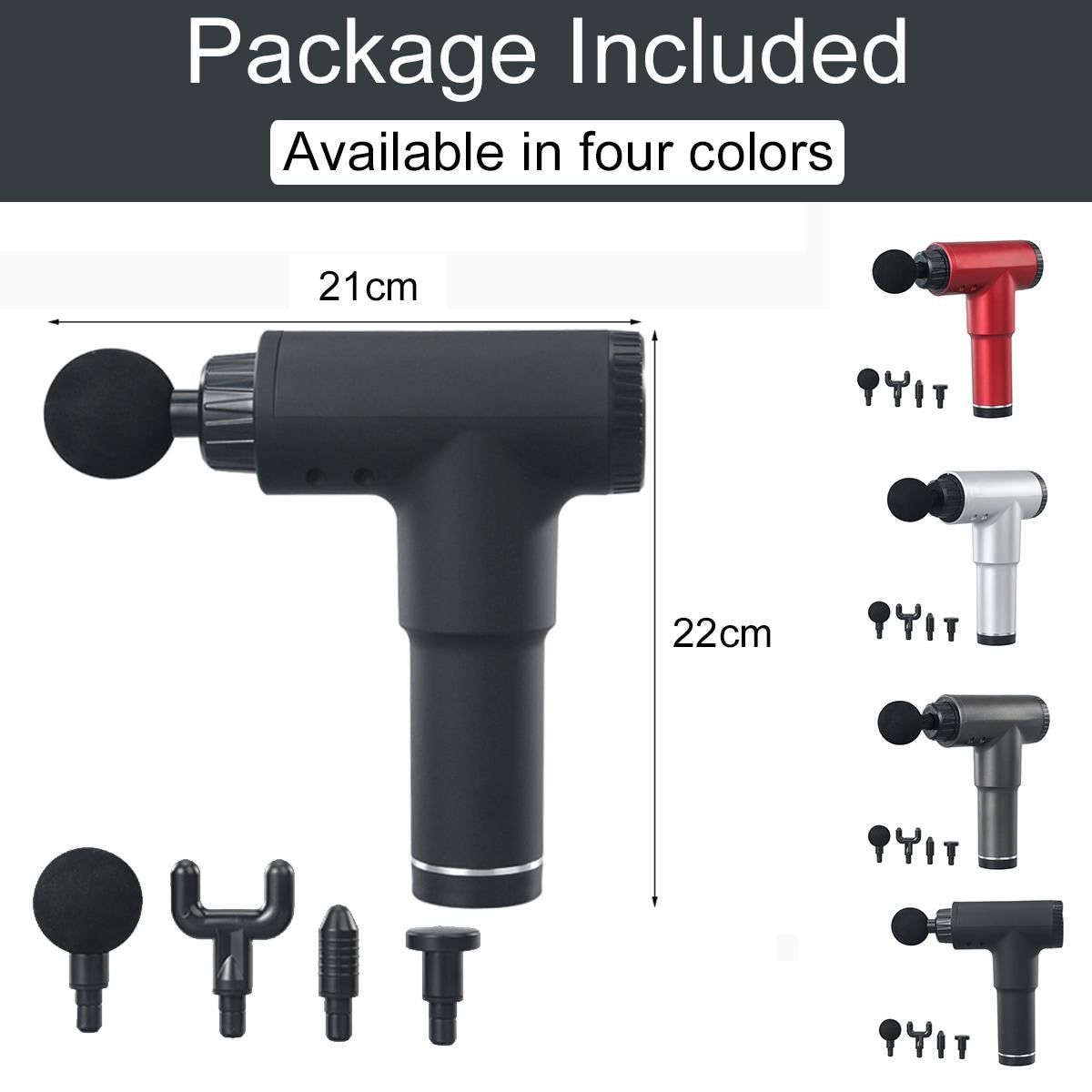 8000r/min Therapy Massage Gun 32 Gears Muscle Massager Pain Sport Massage Machine Relax Body Slimming Relief With 4 Heads