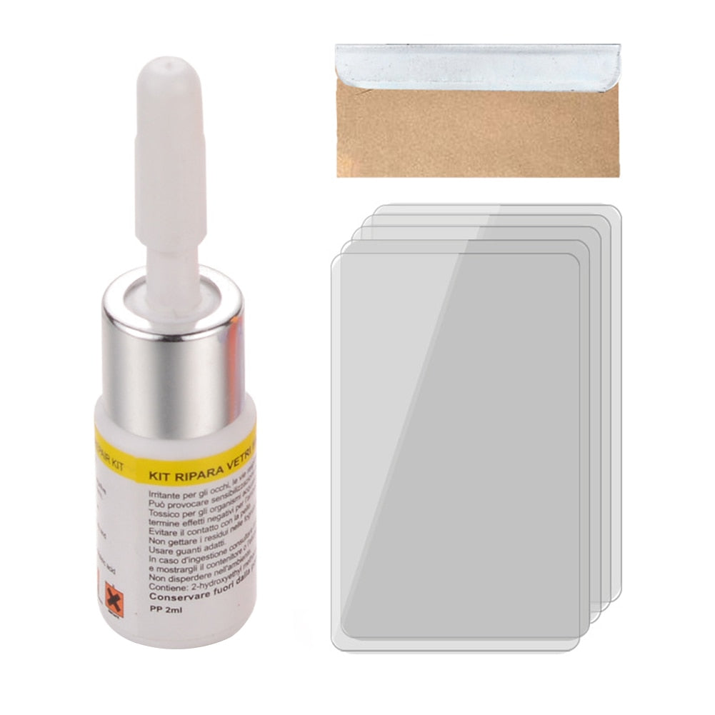 Car Windshield Repair Kit DIY Car Window Glass Scratch Crack Repair Tools Curing Glue Auto Accessories