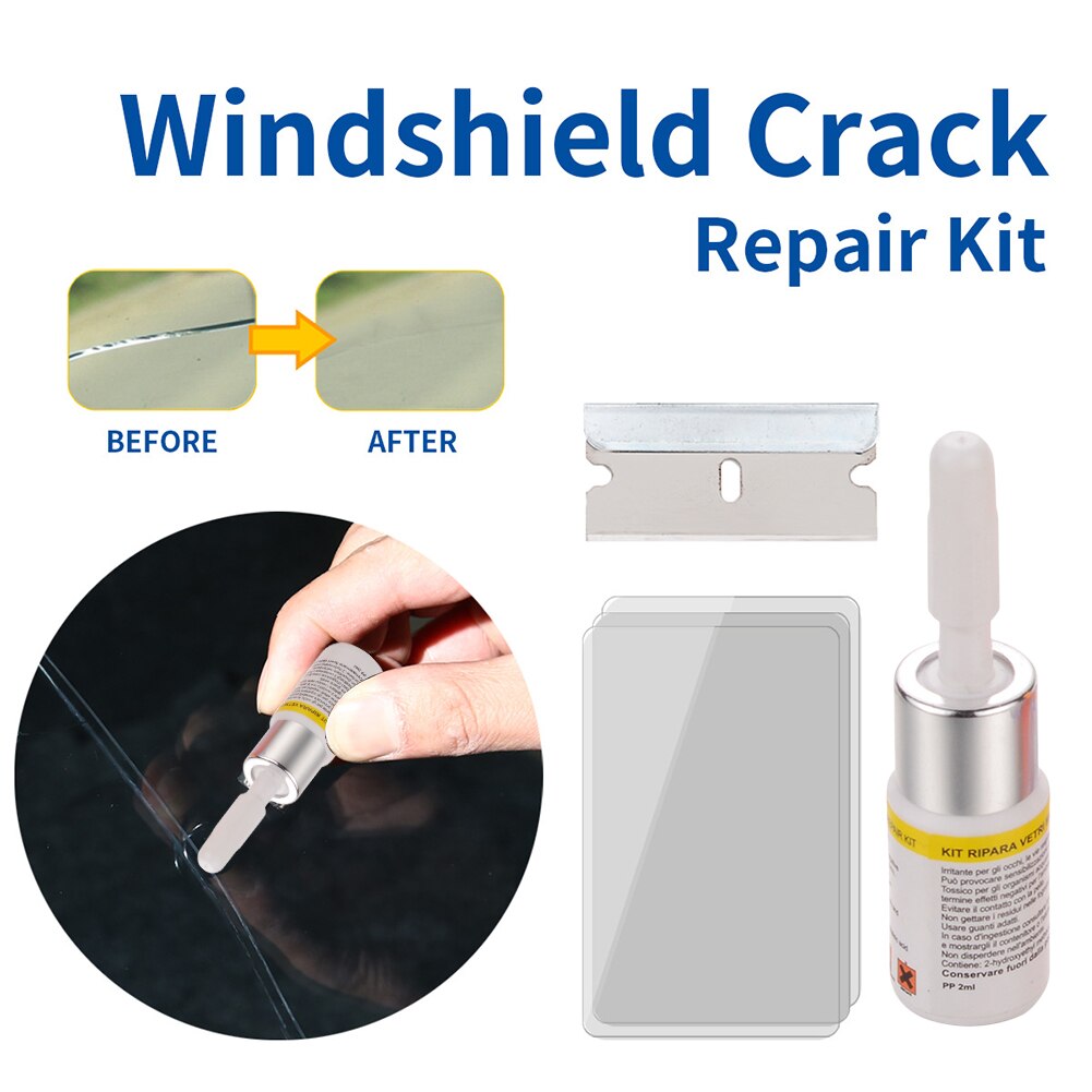 Car Windshield Repair Kit DIY Car Window Glass Scratch Crack Repair Tools Curing Glue Auto Accessories