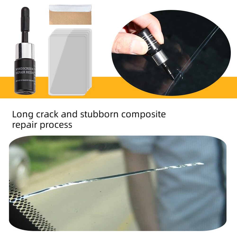 Car Windshield Repair Kit DIY Car Window Glass Scratch Crack Repair Tools Curing Glue Auto Accessories