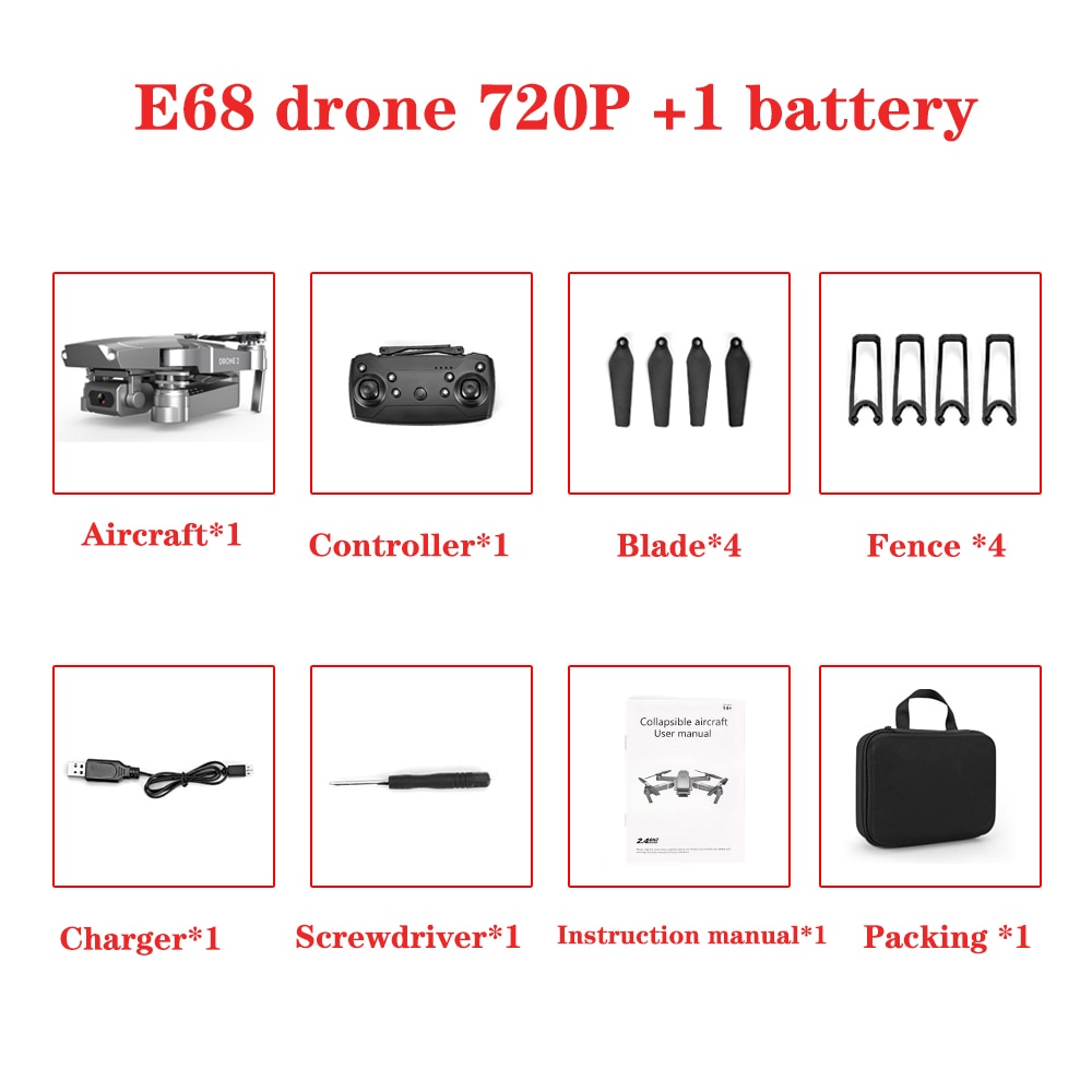 Standard Drone HD wide angle 4K WIFI 1080P FPV drone video live recording Quadcopter height to maintain drone camera VS e58
