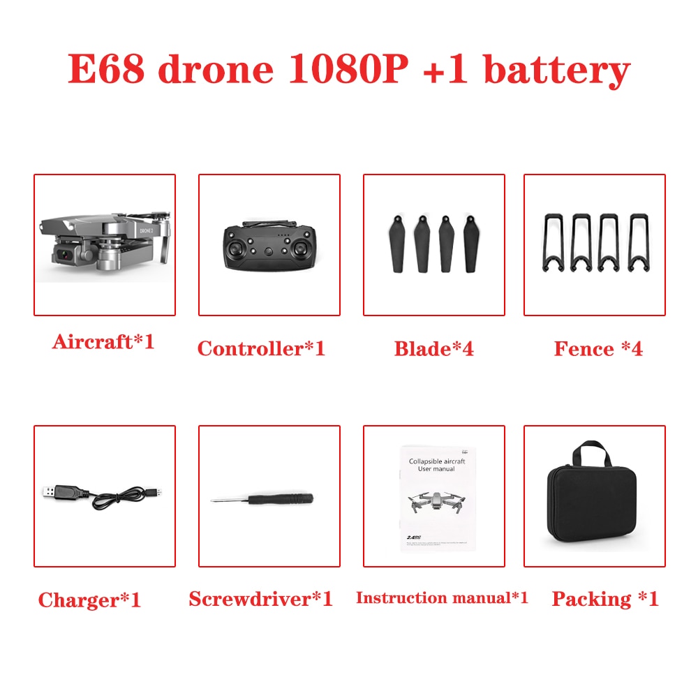 Standard Drone HD wide angle 4K WIFI 1080P FPV drone video live recording Quadcopter height to maintain drone camera VS e58
