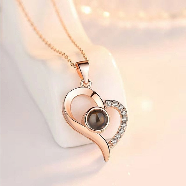 100 language i love you Rings Projection king queen crown ring men woemn Valentine gift