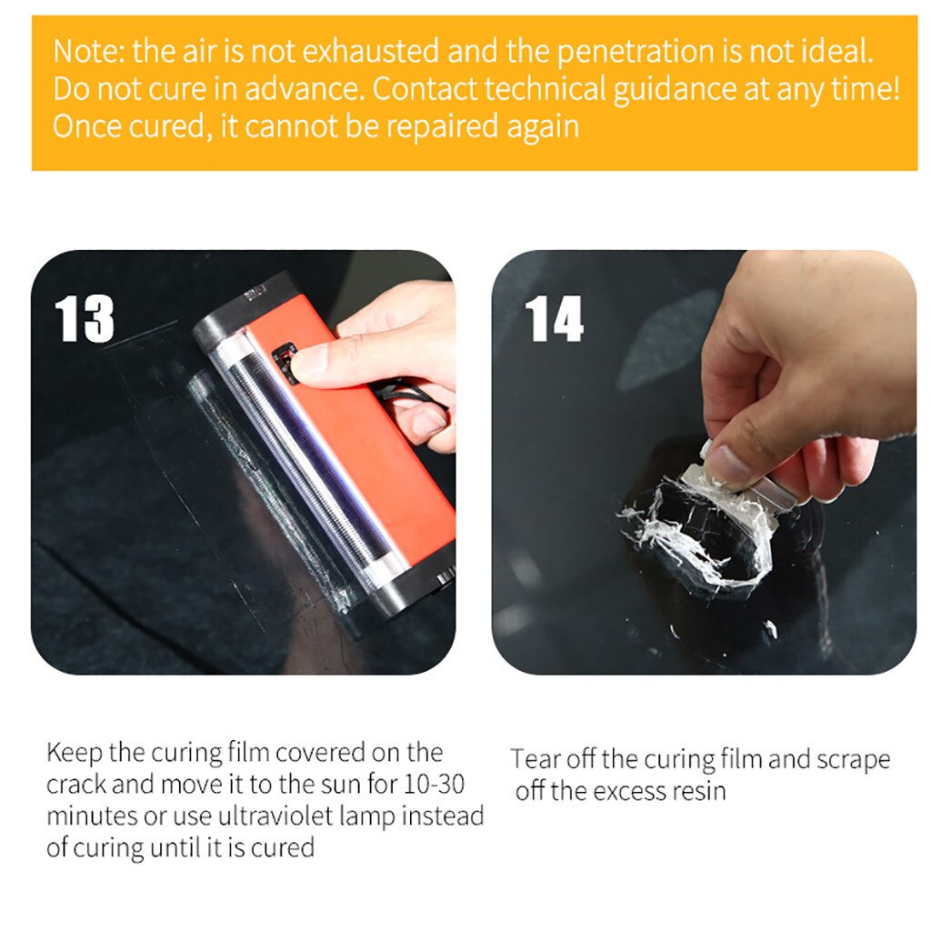 New Upgrade Automotive Glass Repair Kit Window Screen Restore Tool Car Glass Repair Resin Set Magic Windshield Crack Adhesive 30ml#45