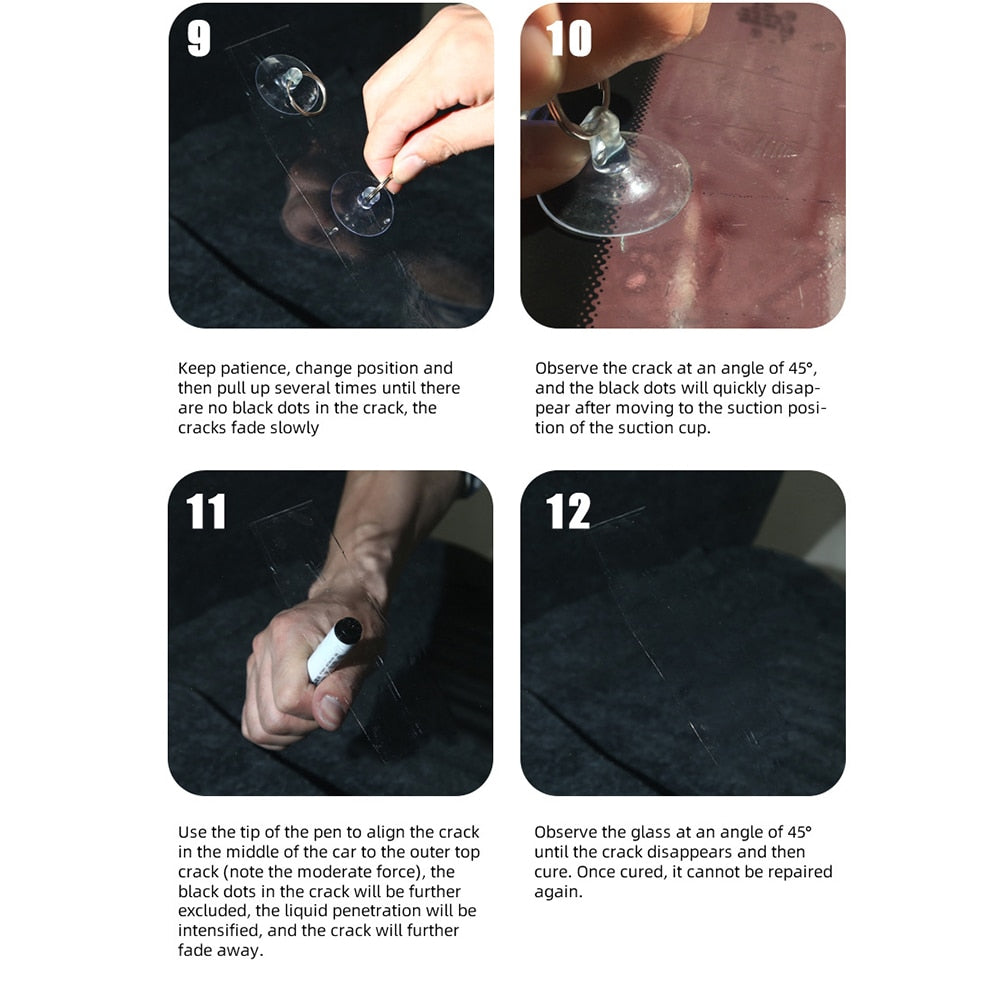 Car Windshield Repair Kit DIY Car Window Glass Scratch Crack Repair Tools Curing Glue Auto Accessories