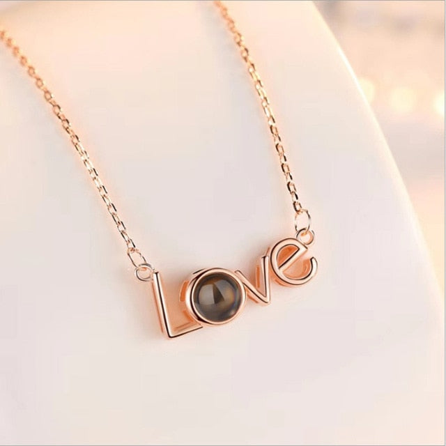 100 language i love you Rings Projection king queen crown ring men woemn Valentine gift