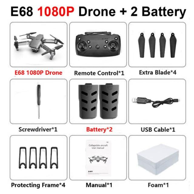 Standard Drone HD wide angle 4K WIFI 1080P FPV drone video live recording Quadcopter height to maintain drone camera VS e58