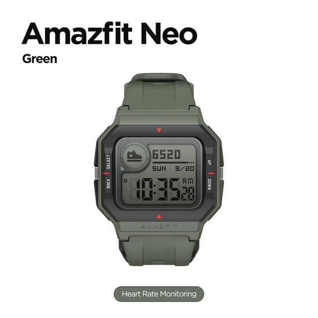 In Stock 2020 Amazfit Neo Smart Watch Bluetooth Smartwatch 5ATM Heart Rate Tracking 28Days Battery Life For Android IOS Phone