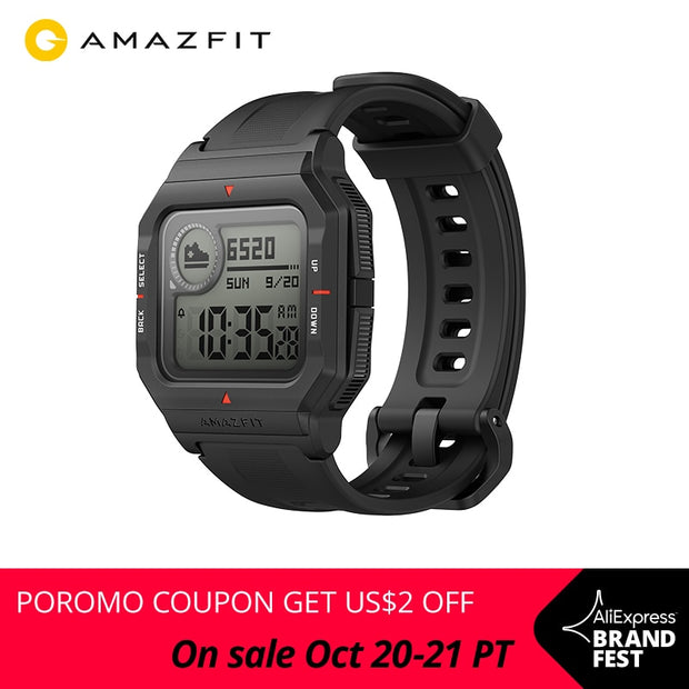 In Stock 2020 Amazfit Neo Smart Watch Bluetooth Smartwatch 5ATM Heart Rate Tracking 28Days Battery Life For Android IOS Phone